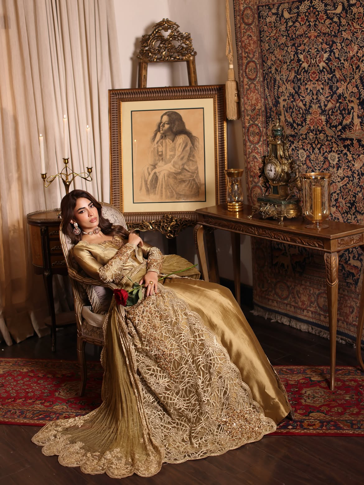 WARM GOLDEN BRIDAL MAXI GOWN