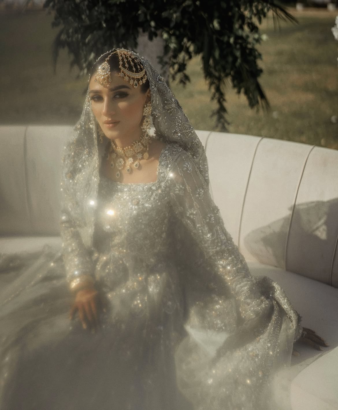 mint green bridal wear