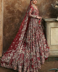 Heavy flared Red pishwas