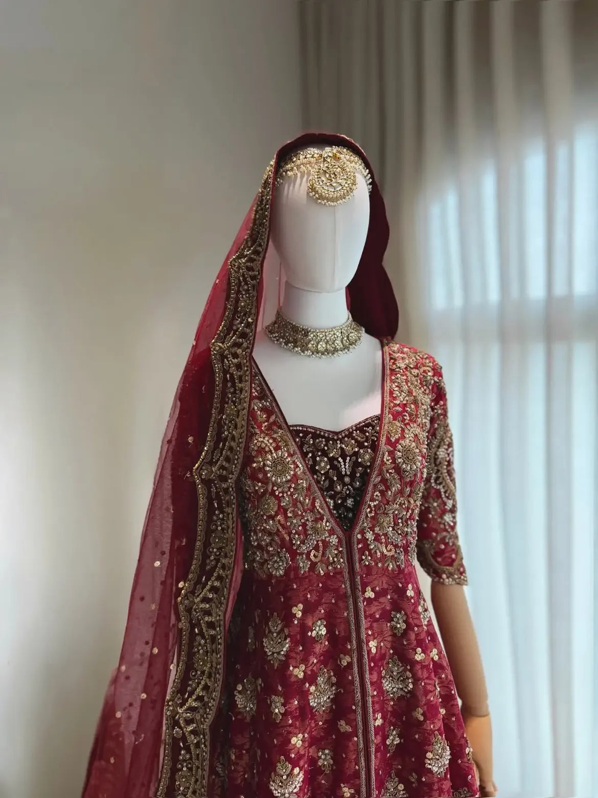 Red bridal maxi