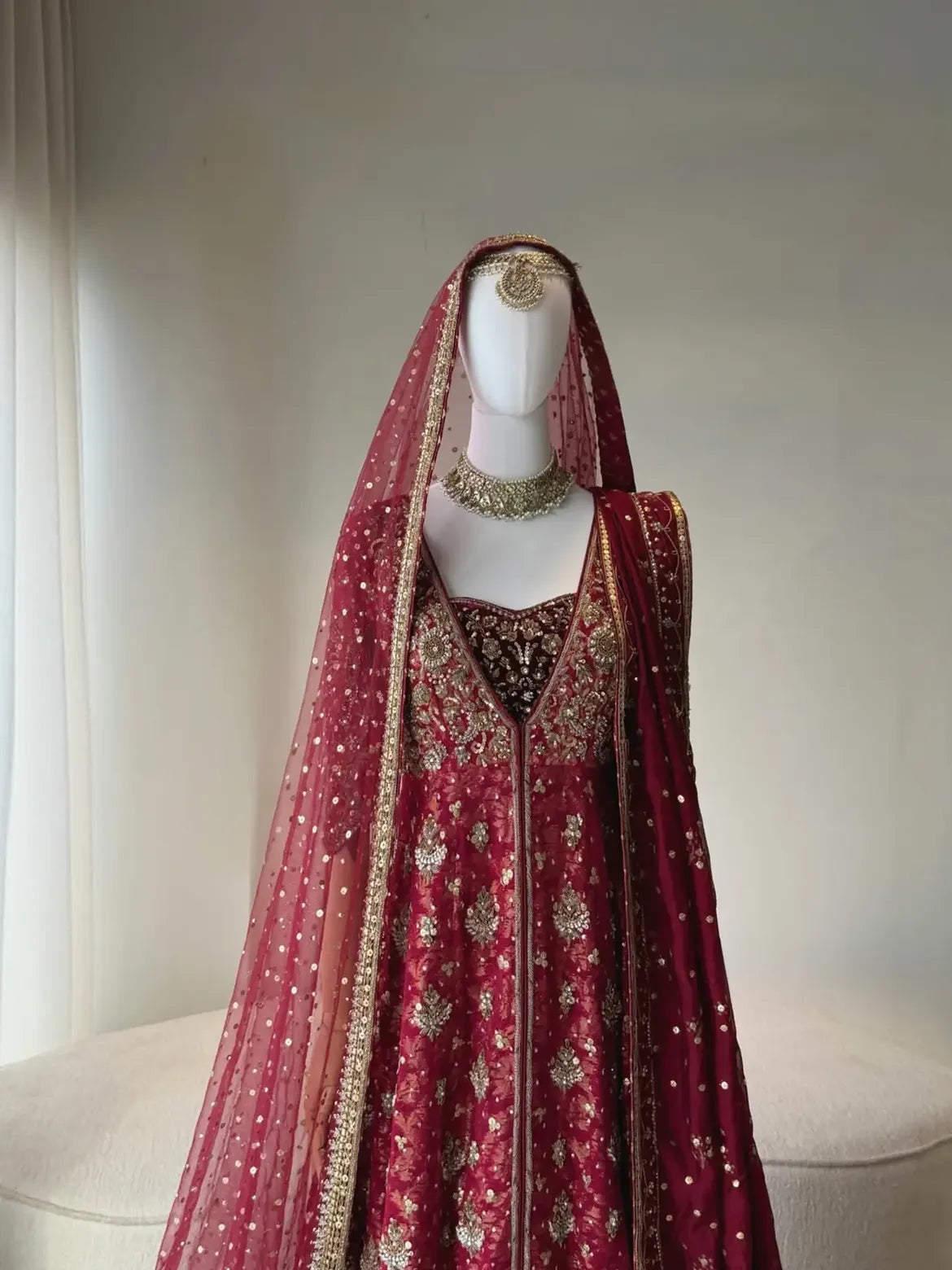 Red bridal maxi