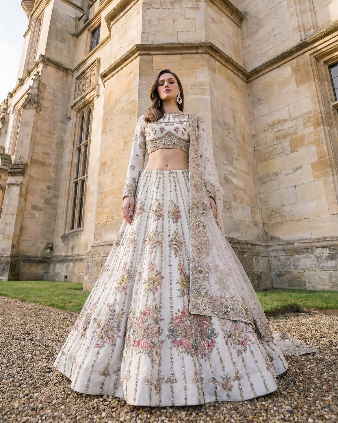 ROYAL BRIDAL LEHENGA IN WHITE