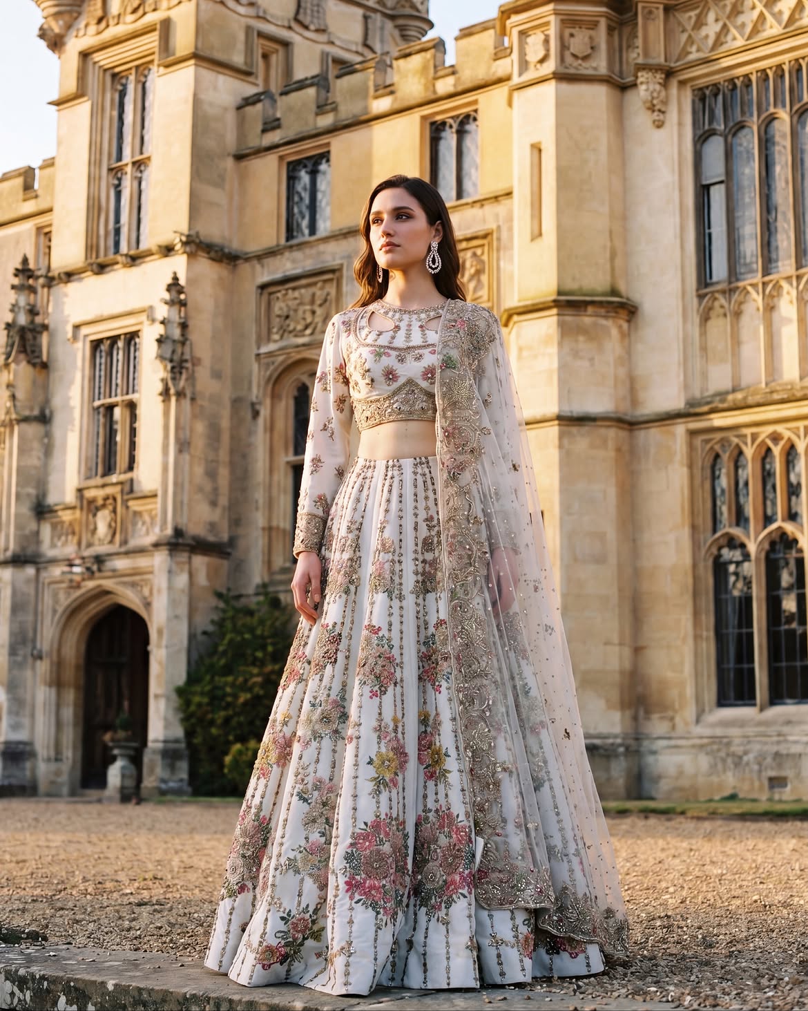 ROYAL BRIDAL LEHENGA IN WHITE