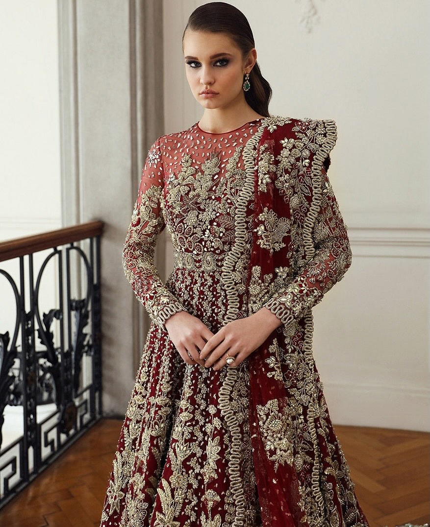 Vibrant Red bridal lehenga