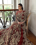 Rich-bright red bridal maxi