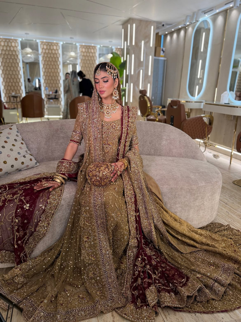 HONEY GOLD BRIDAL LUXURY LEHENGA