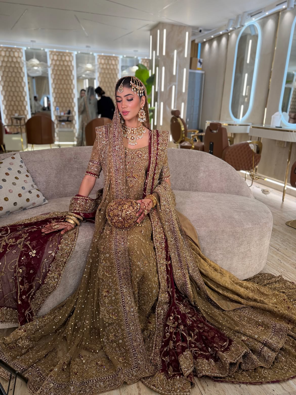 HONEY GOLD BRIDAL LUXURY LEHENGA