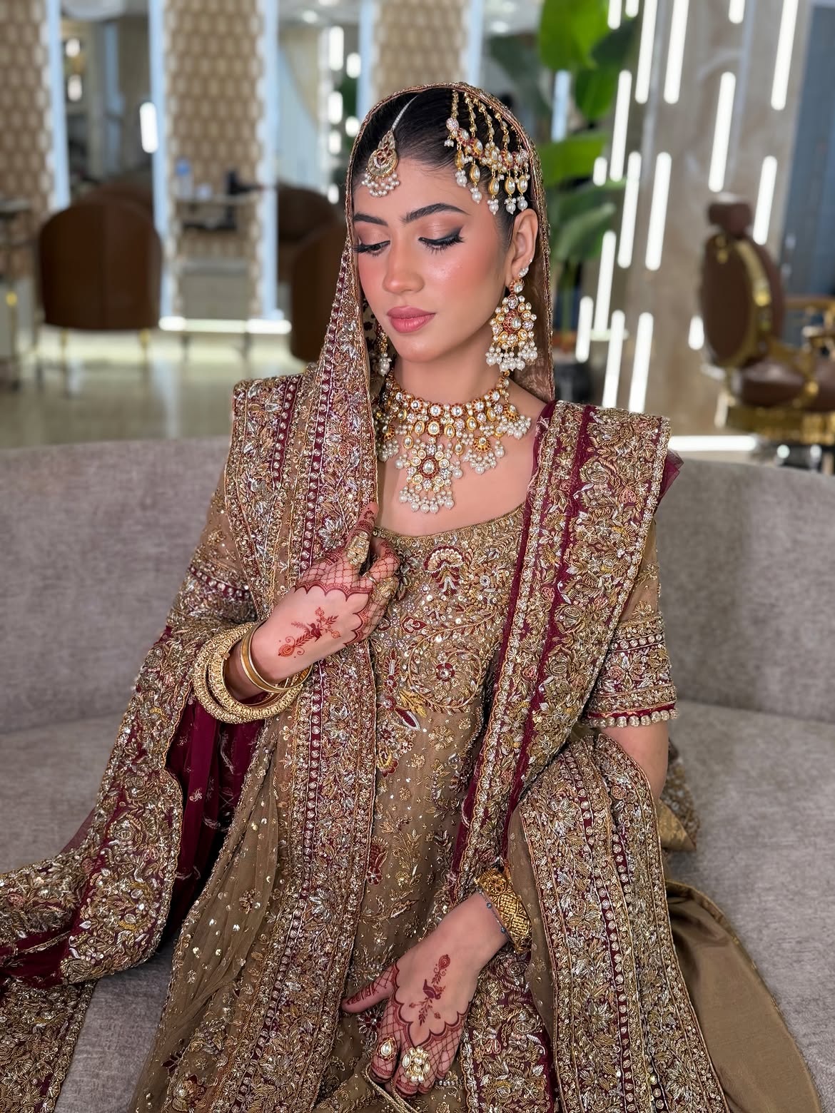 HONEY GOLD BRIDAL LUXURY LEHENGA