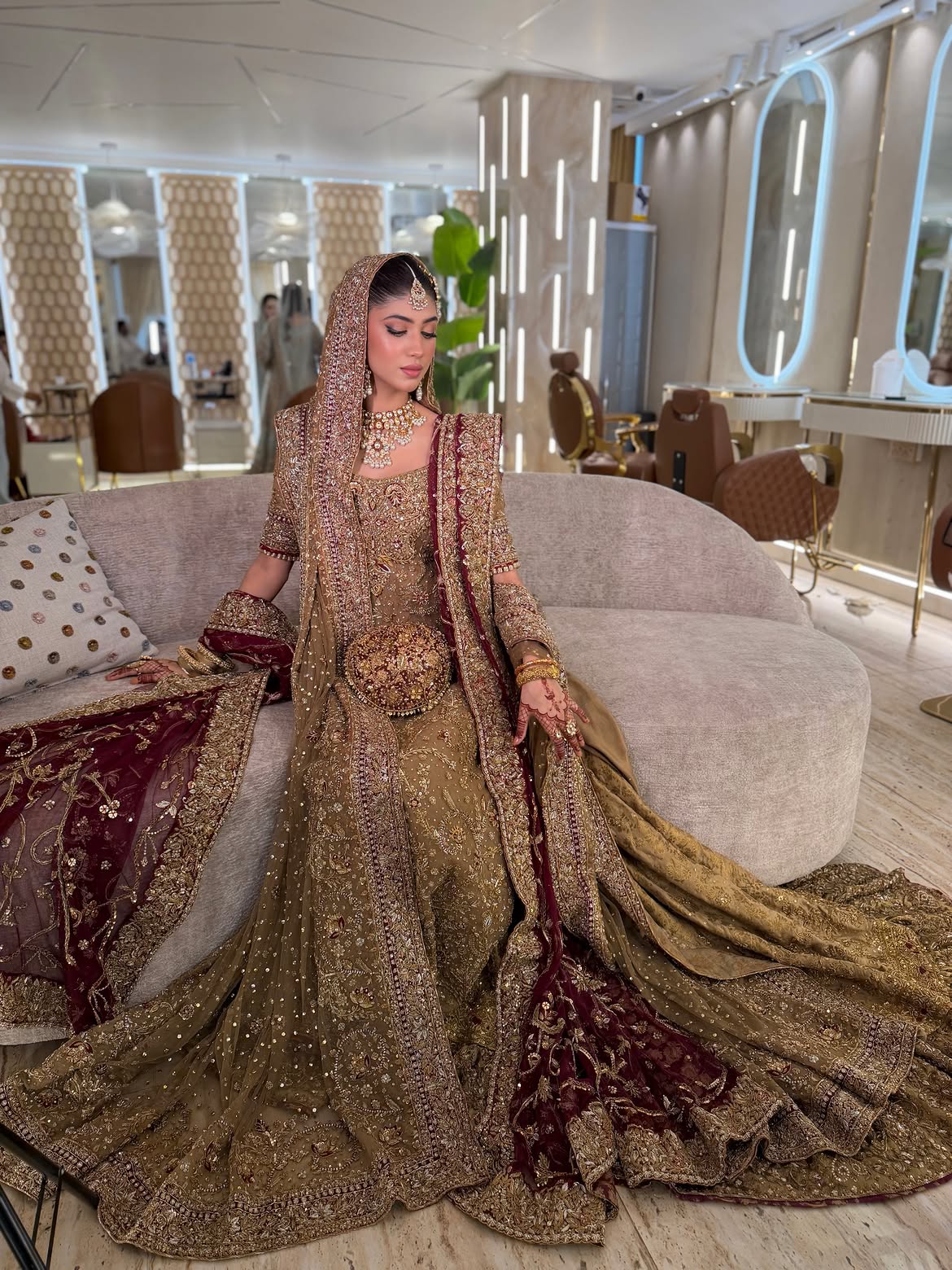 HONEY GOLD BRIDAL LUXURY LEHENGA