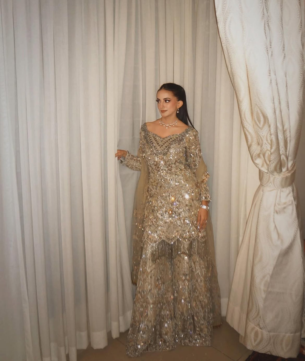 Heavy bridal gharara