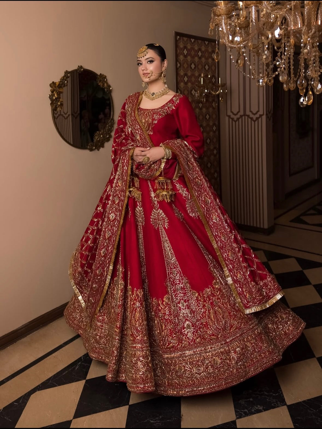 RED BRIDAL LEHENGA
