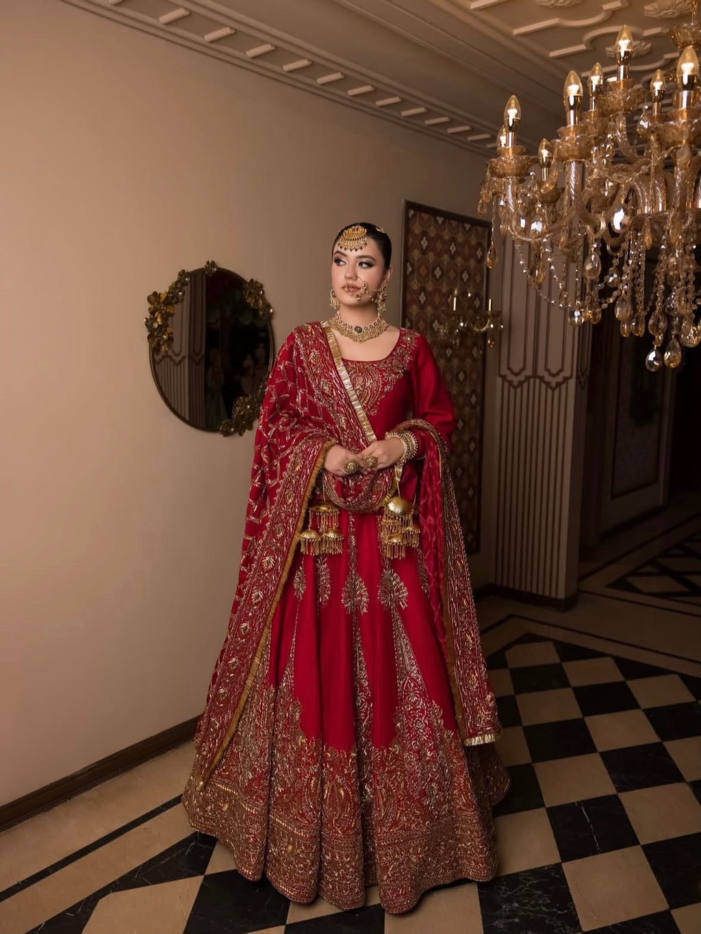 RED BRIDAL LEHENGA