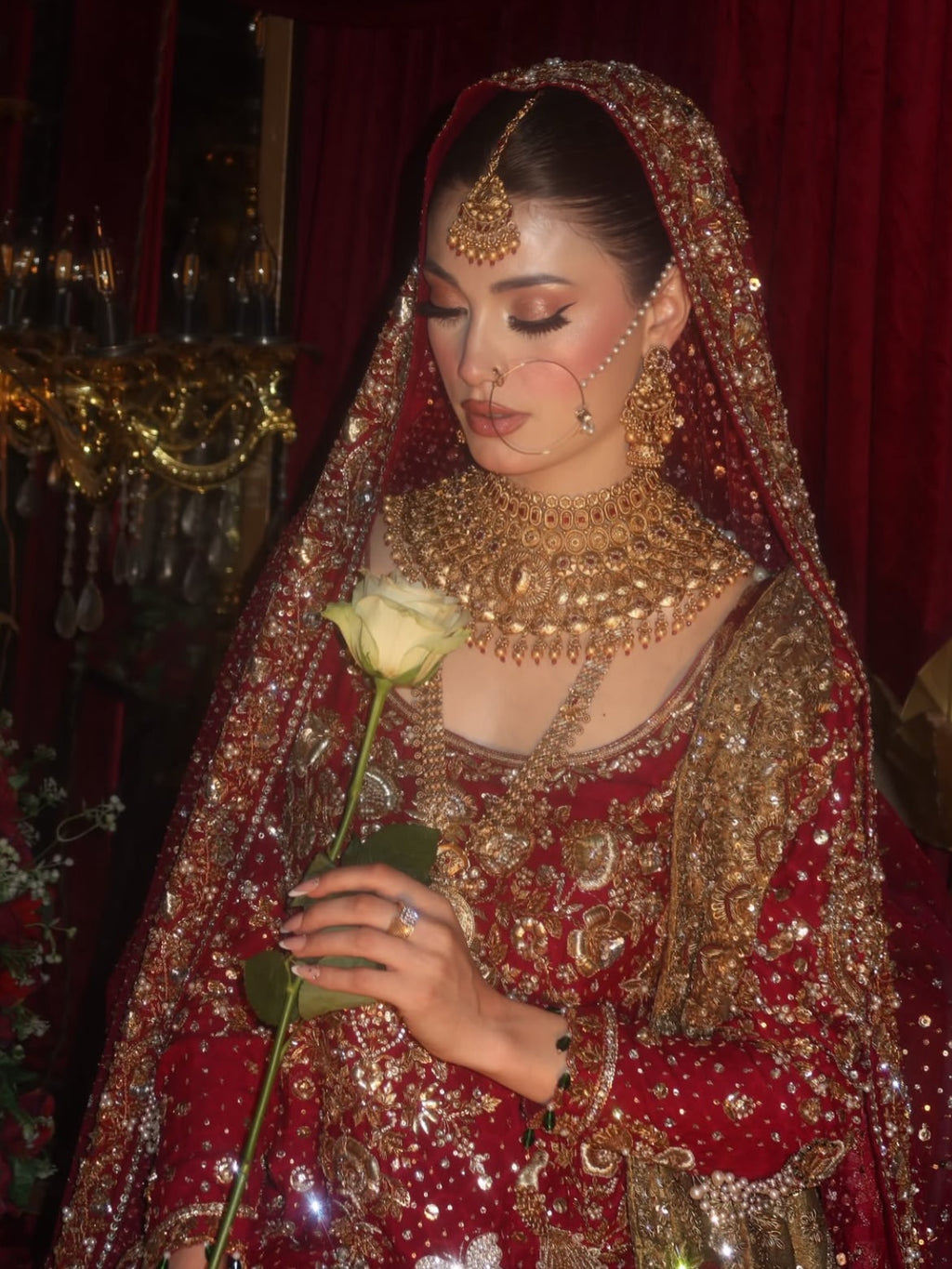 FABULOUS RED BRIDAL LEHENGA
