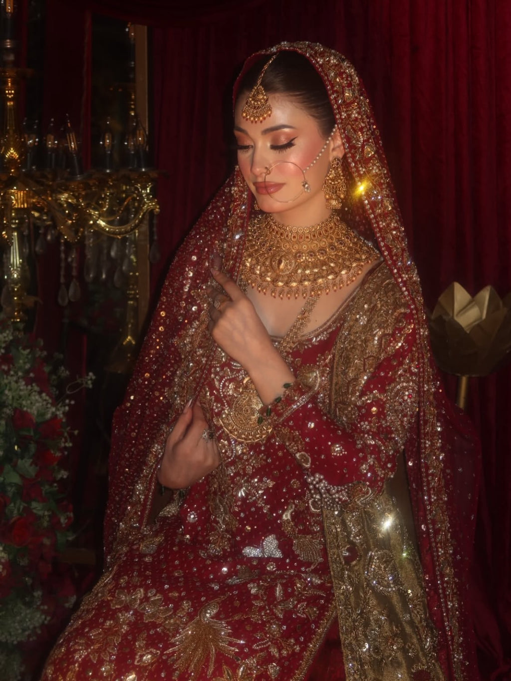 FABULOUS RED BRIDAL LEHENGA