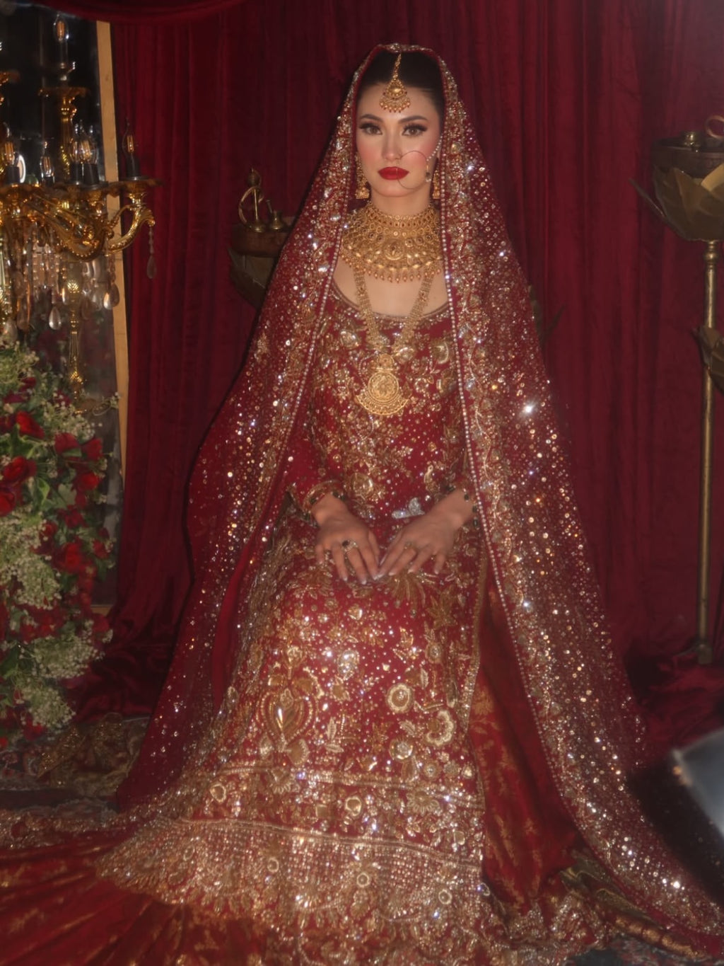 FABULOUS RED BRIDAL LEHENGA