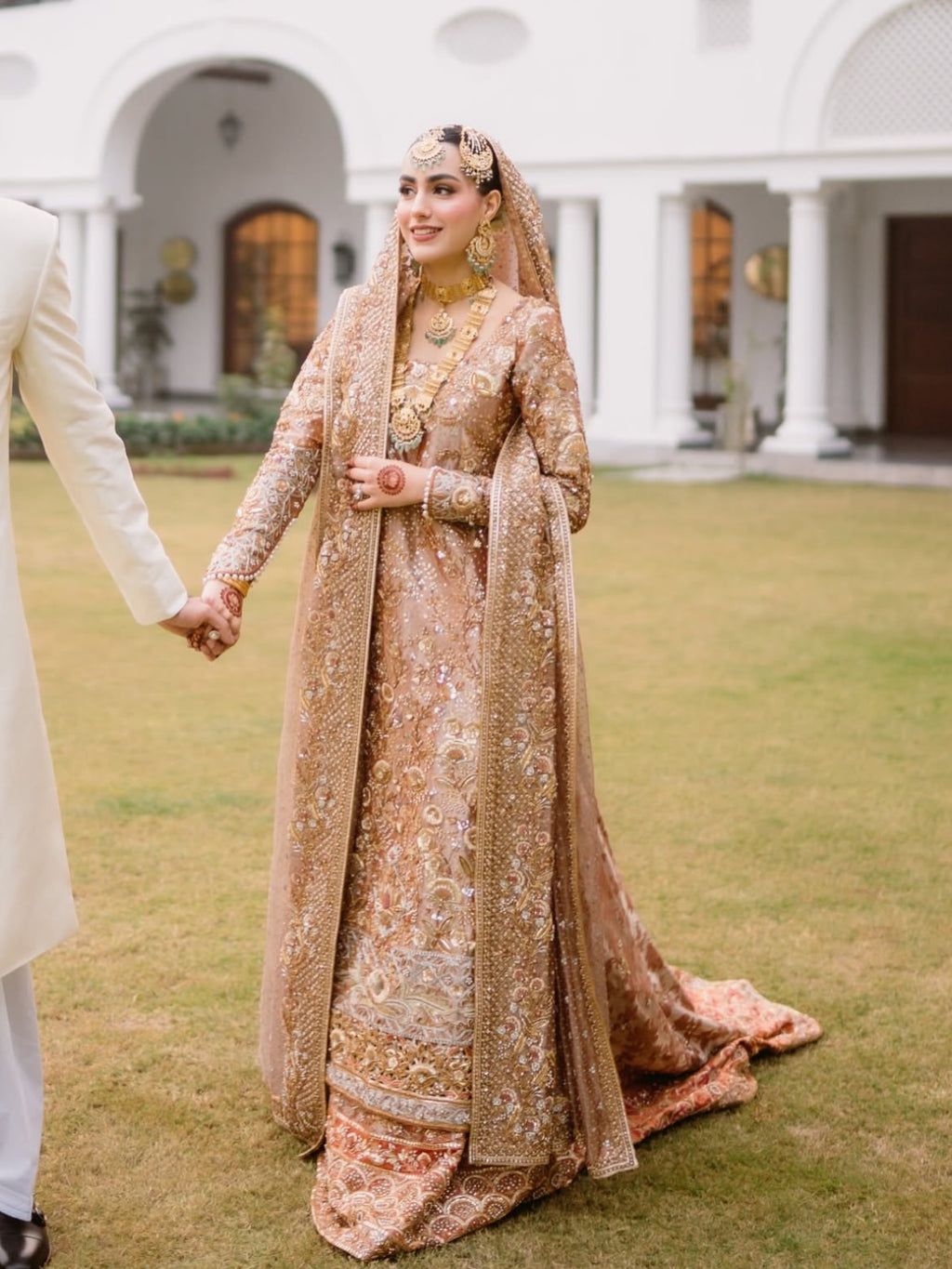 BRIDAL LUXURY LONG KURTI WITH SHARARA