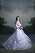 white bridal lehenga choli
