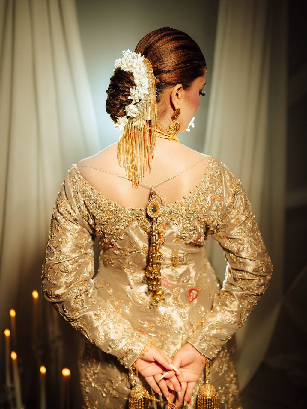 GOLD SILKY BRIDAL WEAR