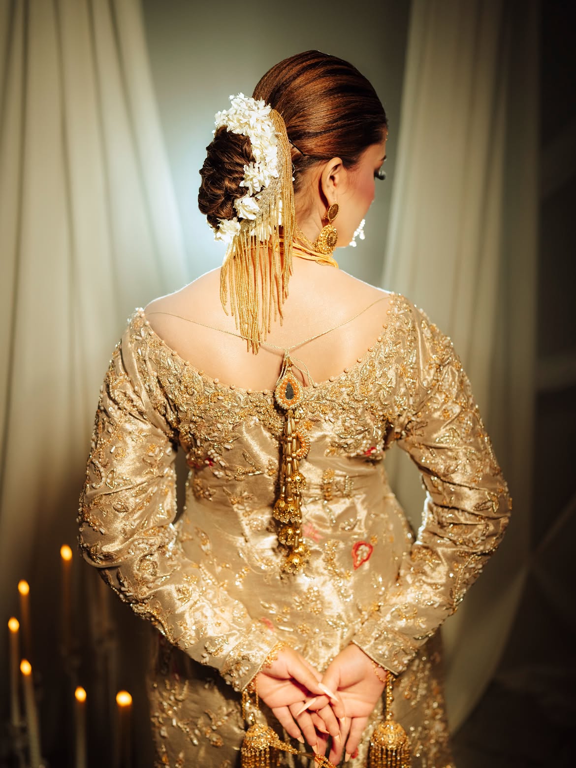 GOLD SILKY BRIDAL WEAR