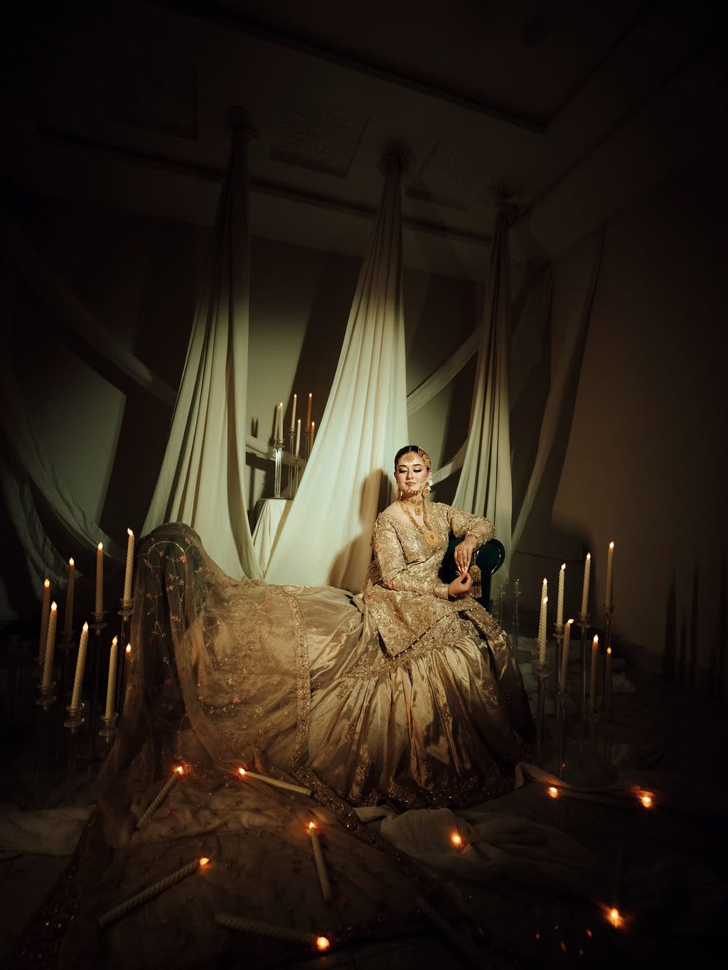 GOLD SILKY BRIDAL WEAR