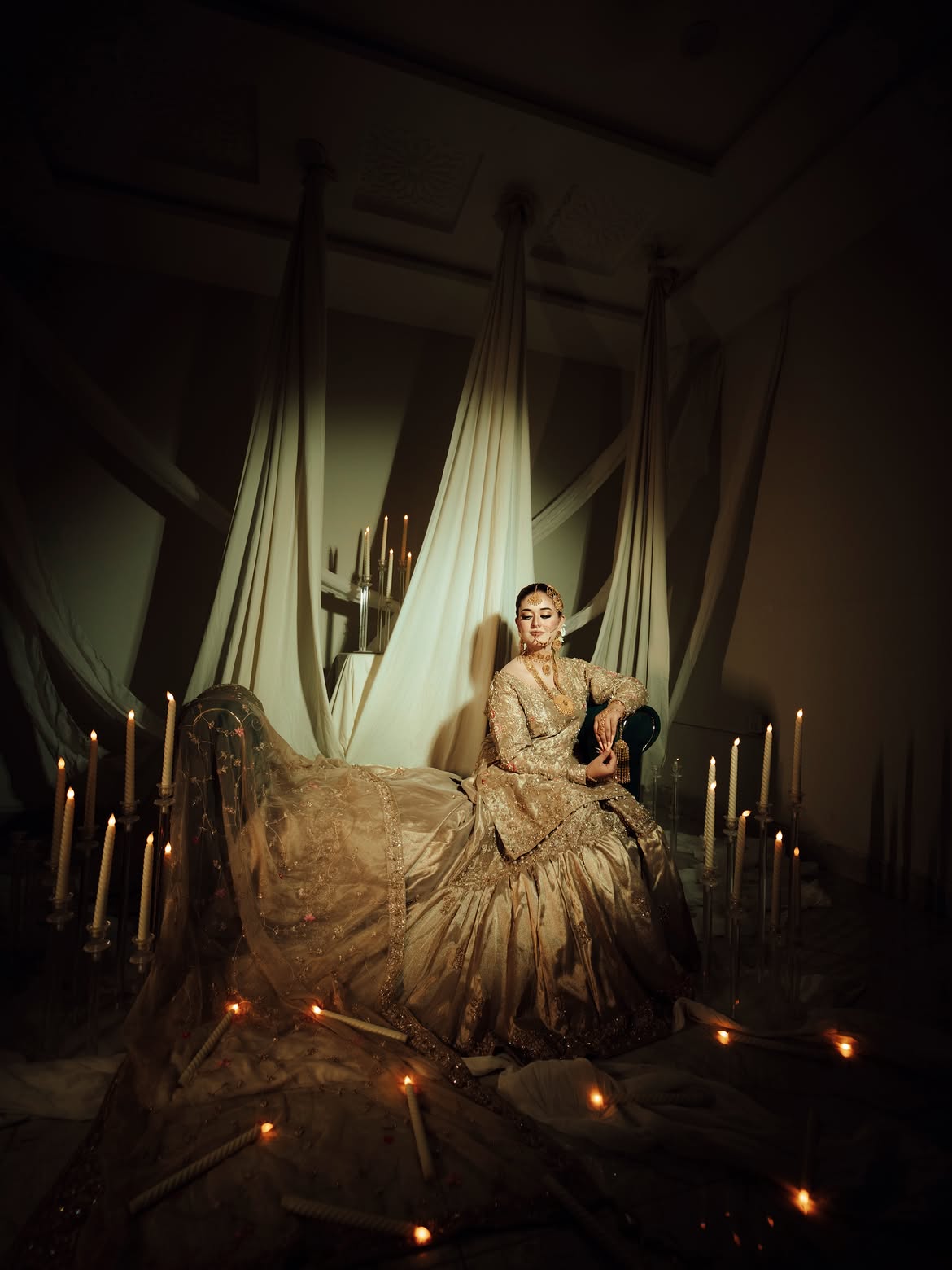 GOLD SILKY BRIDAL WEAR