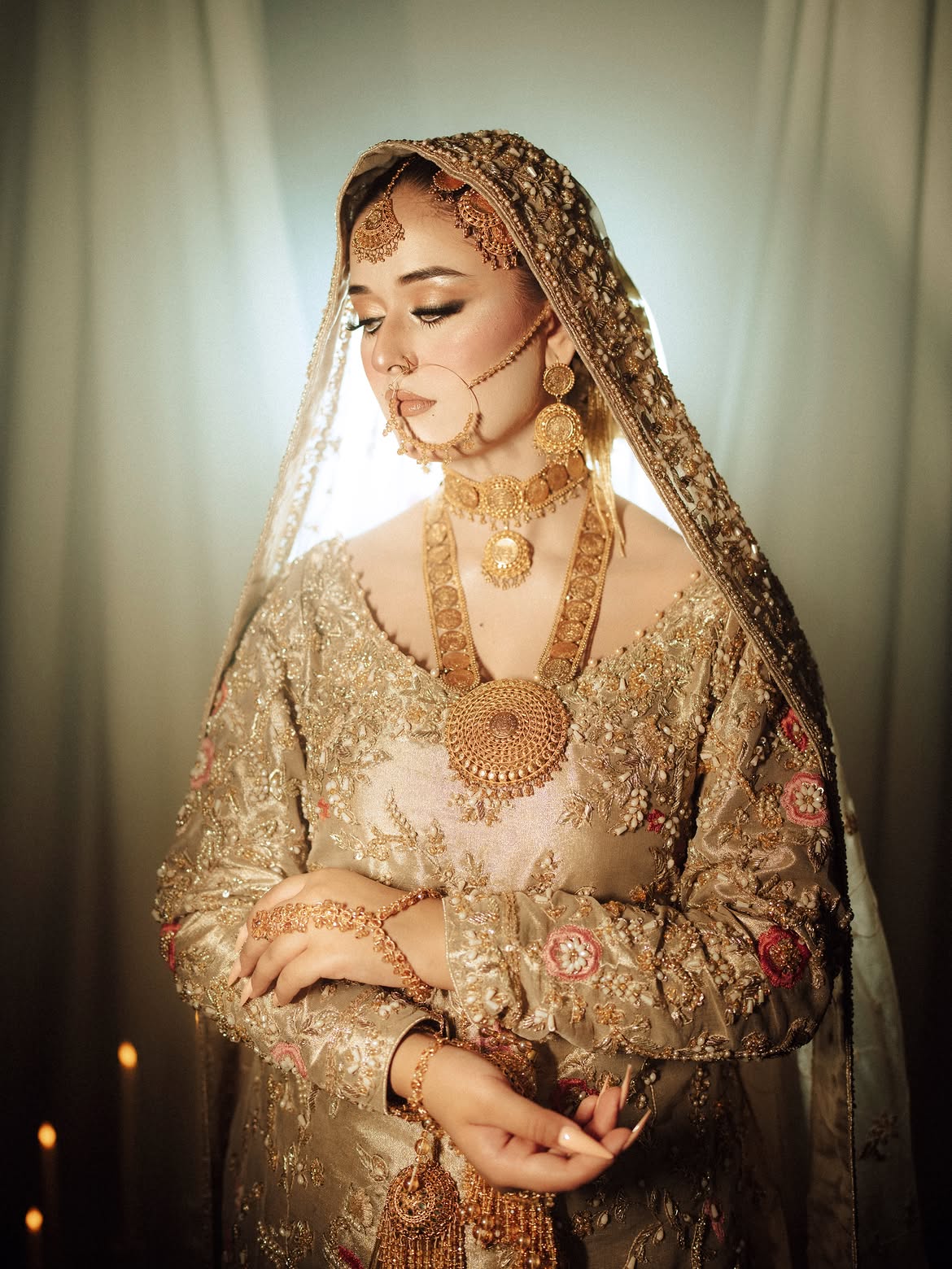 GOLD SILKY BRIDAL WEAR